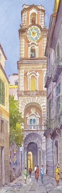 SL 04 Sorrento - Il campanile del Duomo dal violetto dell'Arcivescovado